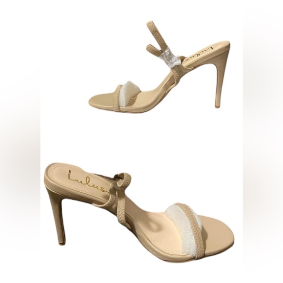 Lulus Nude Strappy Heels—New In Box - Picture 3 of 7